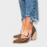 Tamara | Scarpe con tacco largo con stampa leopardata — 1