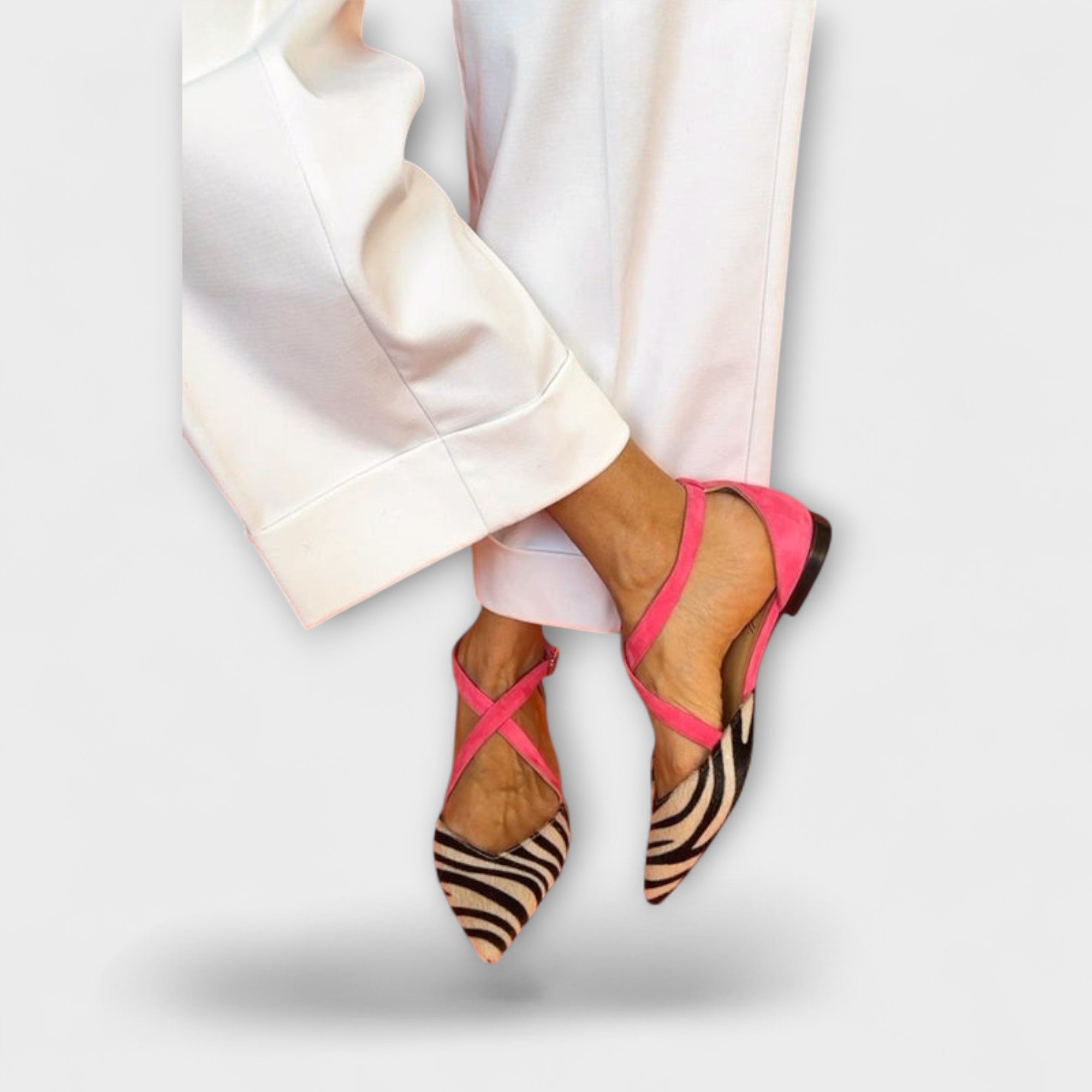 Selma | Ballerine zebrate in rosa intenso — 2