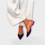Selma | Ballerine zebrate in rosa intenso — 3