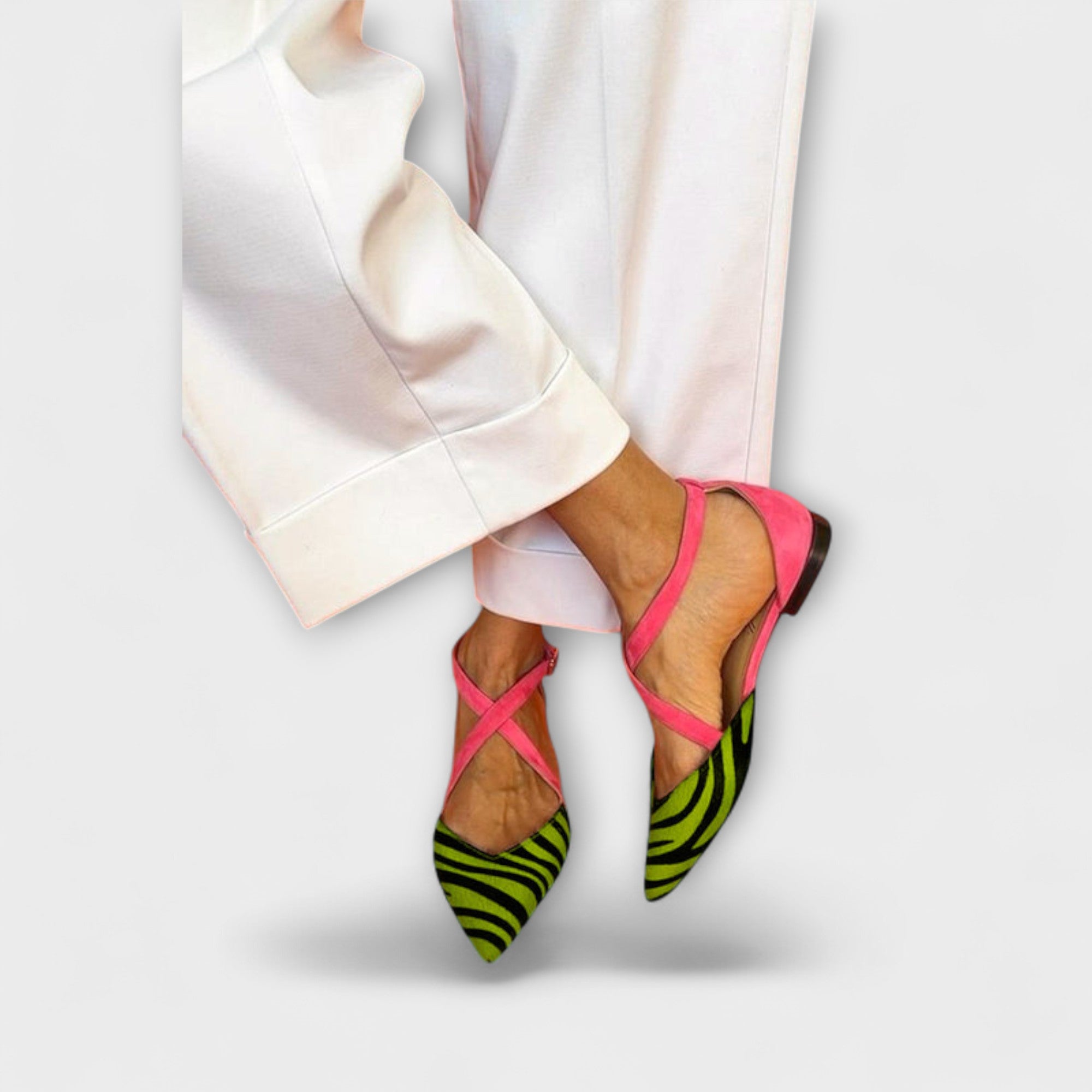 Selma | Ballerine zebrate in rosa intenso — 5