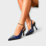 Esther | Scarpe slingback con tacco a stiletto in rilievo coccodrillo — 3