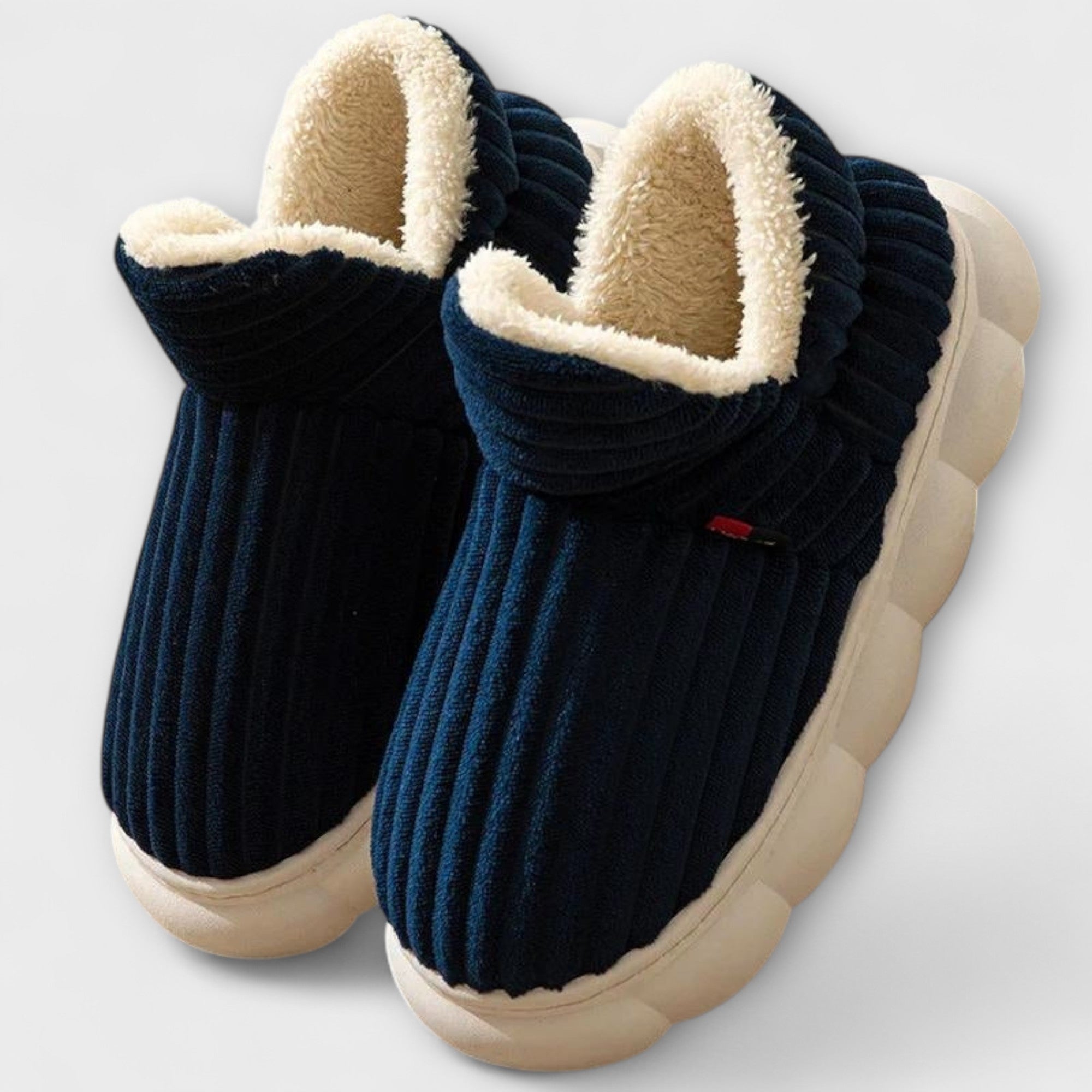 Frieda | comode pantofole blu navy — 1