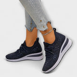 Edeltraud | Sneakers ortopediche cangianti con strass — 3