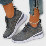Edeltraud | Sneakers ortopediche cangianti con strass — 4