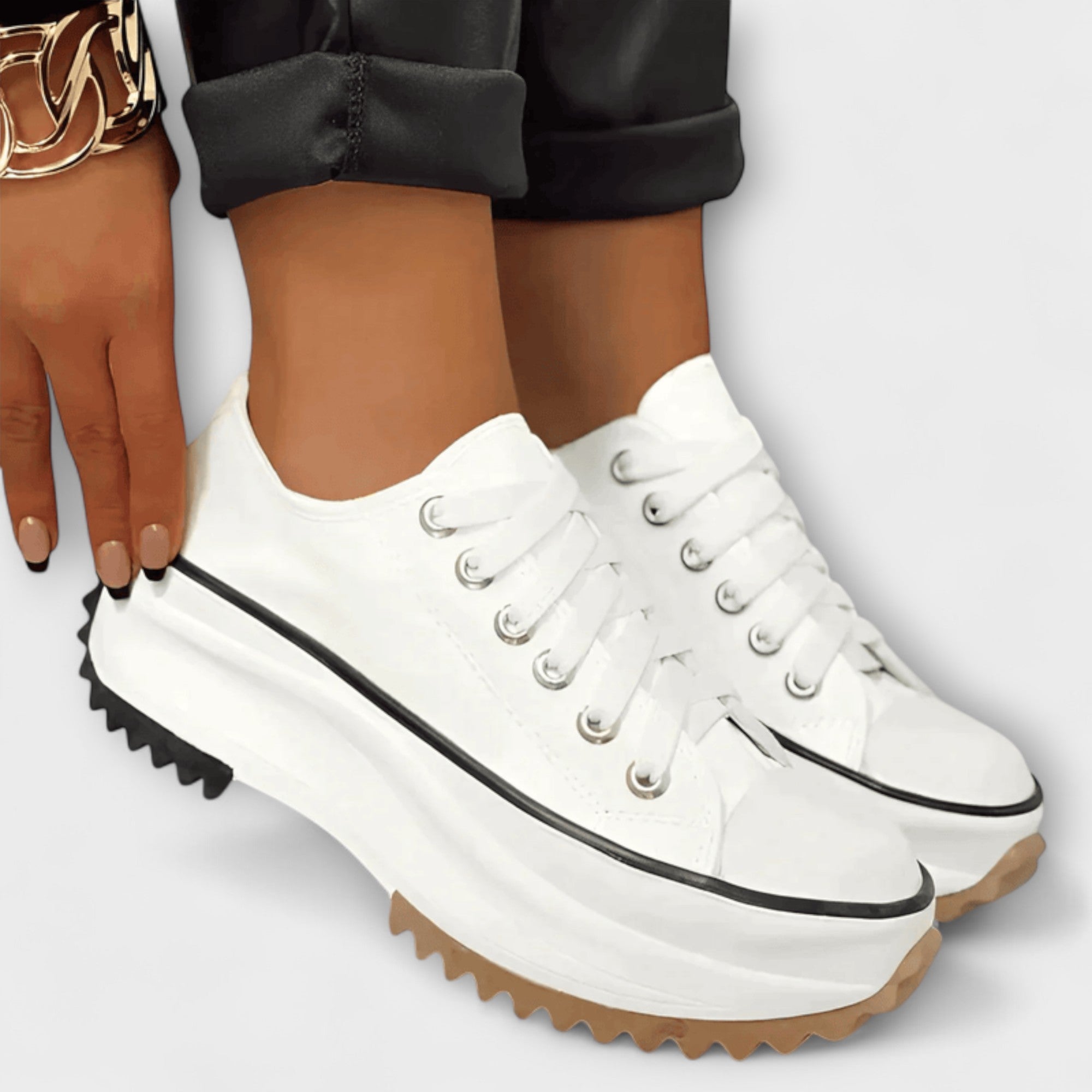 Christina | scarpe stringate con plateau alla moda — 4
