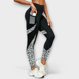 Pia | Pantaloni sportivi con stampa leopardata a vita alta — 1