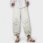 Annette | Pantaloni eleganti in pizzo stampato — 1
