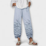 Annette | Pantaloni eleganti in pizzo stampato — 2