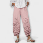 Annette | Pantaloni eleganti in pizzo stampato — 3