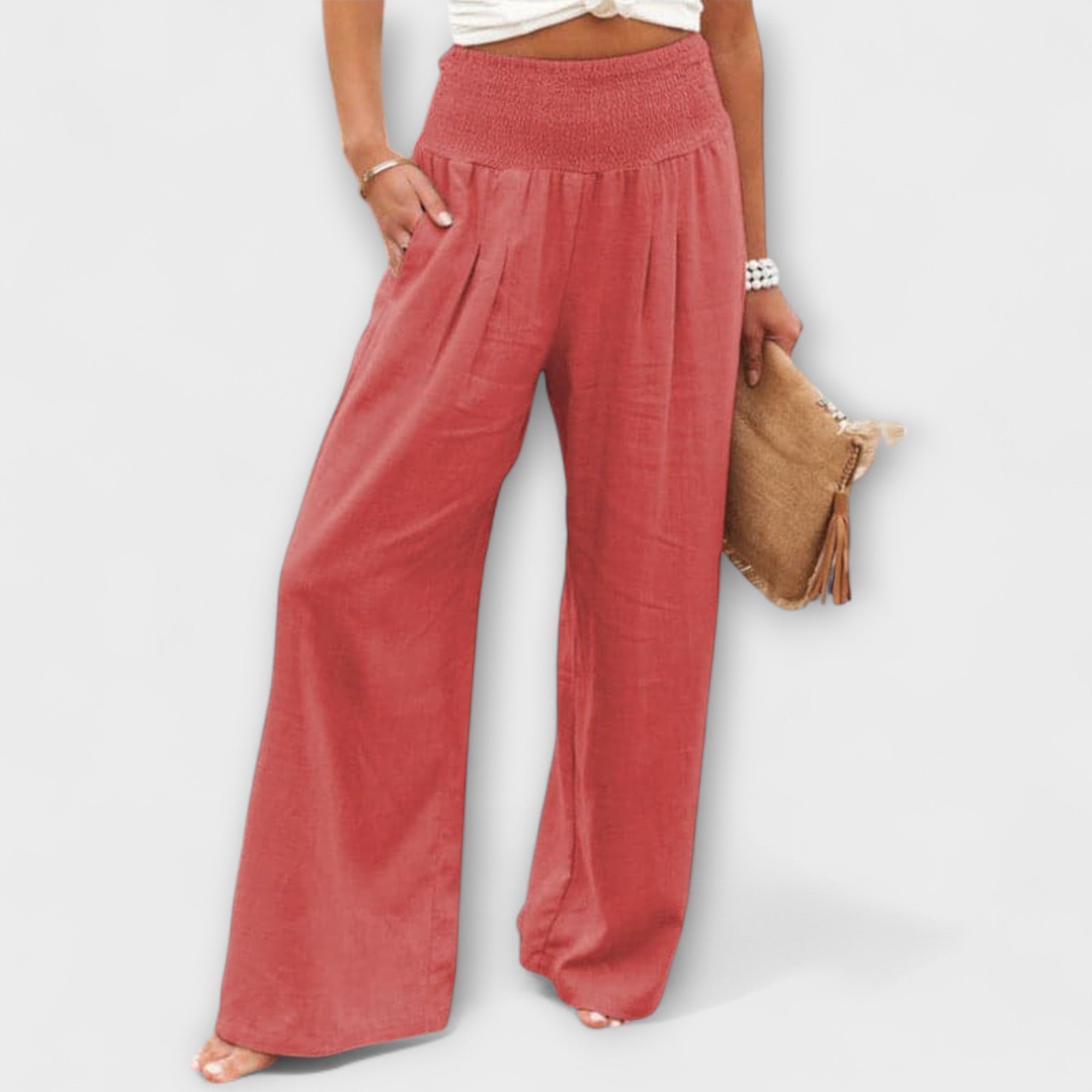 Larissa | Pantaloni casual larghi in lino — 1