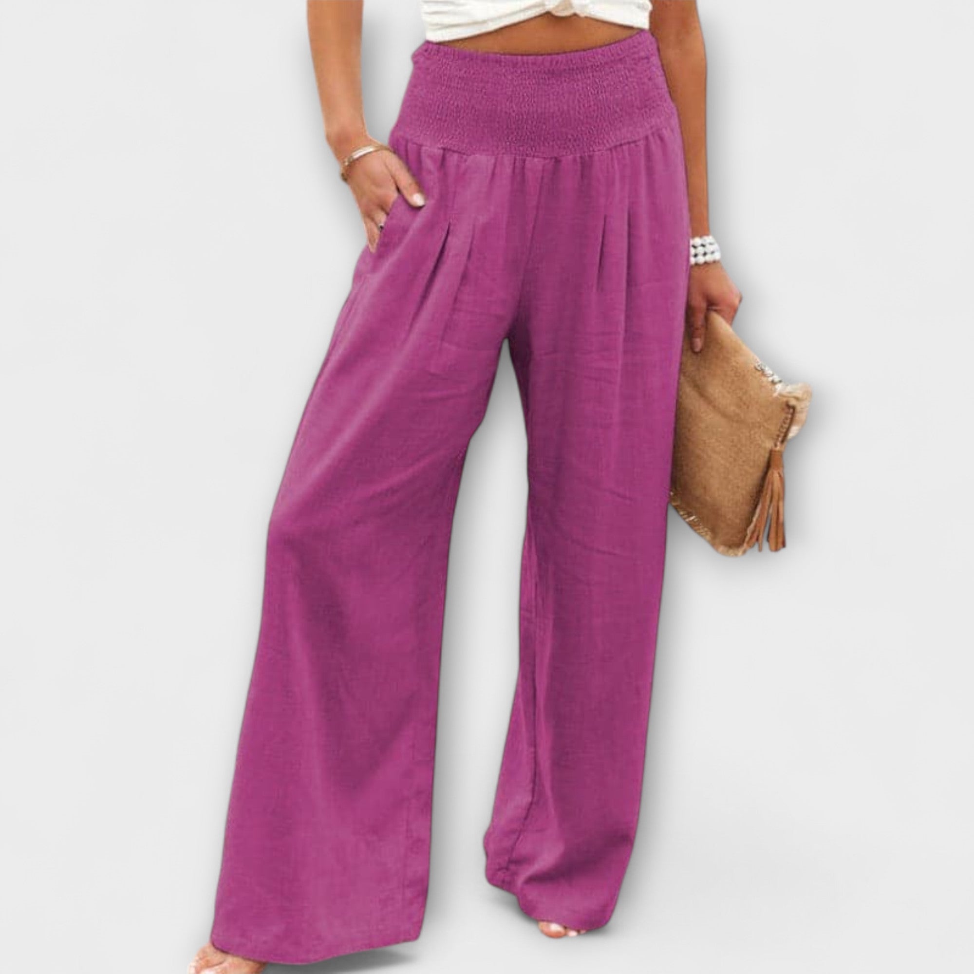 Larissa | Pantaloni casual larghi in lino — 3