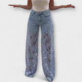 Marie | Jeans patchwork di pizzo alla moda — 1