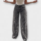 Marie | Jeans patchwork di pizzo alla moda — 3