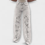 Marie | Jeans patchwork di pizzo alla moda — 4