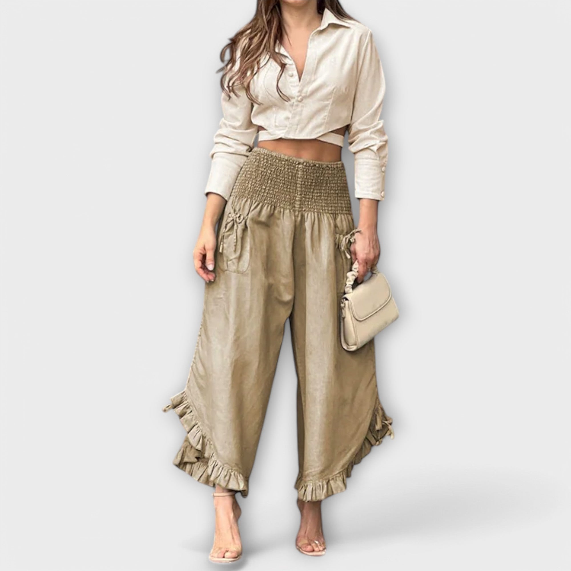 Anna | Pantaloni ampi con piega alla moda — 1