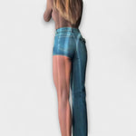 Selina | Shorts in denim asimmetrici alla moda con una tracolla — 3