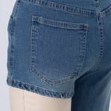 Selina | Shorts in denim asimmetrici alla moda con una tracolla — 6