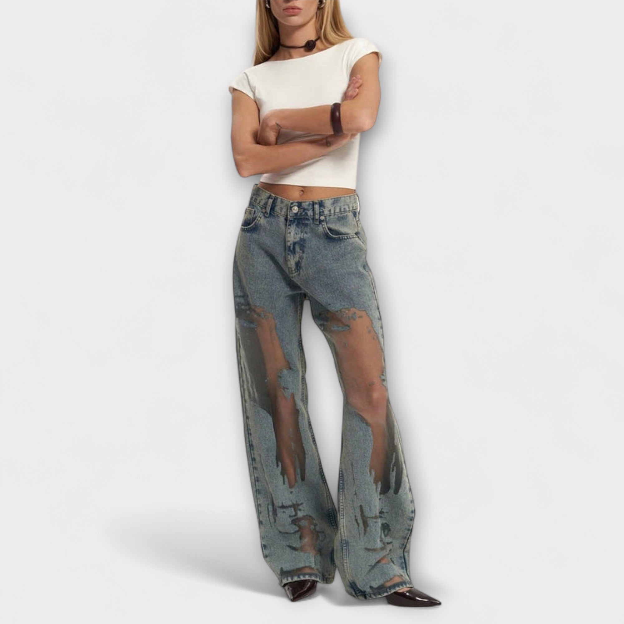 Christiane | Trixie Jeans in denim blu chiaro — 1