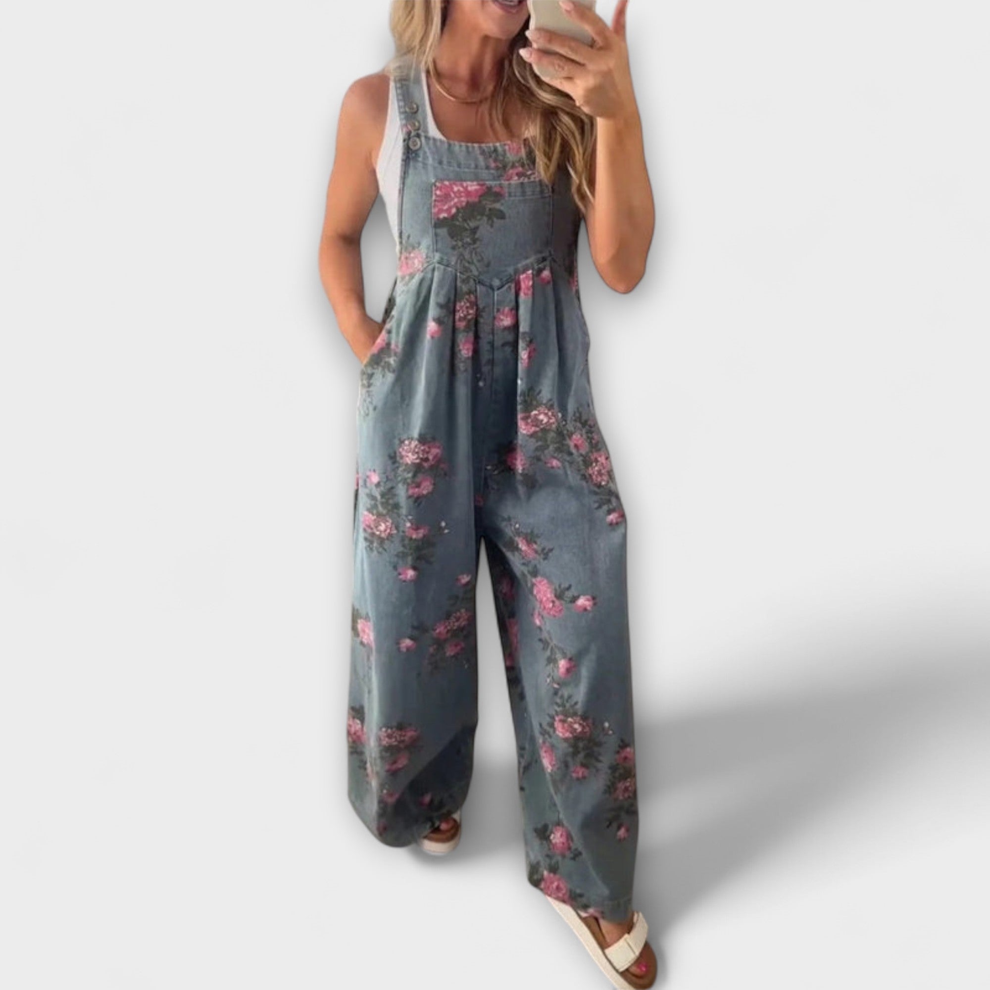 Reinhild | Salopette in denim dalla vestibilità comoda — 3