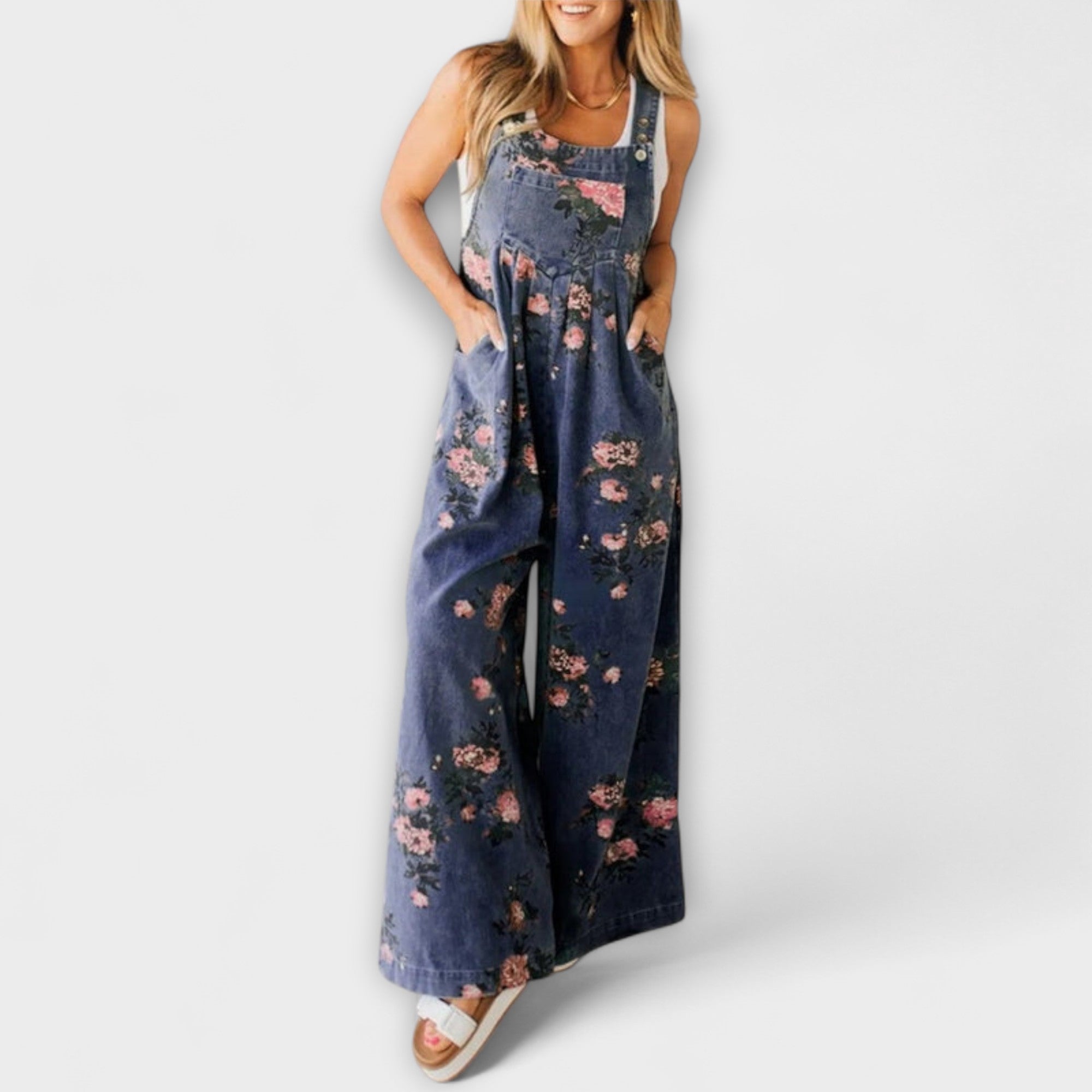 Reinhild | Salopette in denim dalla vestibilità comoda — 4
