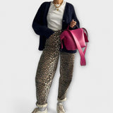 Maya | Jeans vintage con stampa leopardata — 1