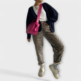 Maya | Jeans vintage con stampa leopardata — 3