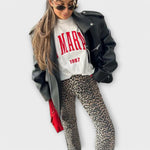 Maya | Jeans vintage con stampa leopardata — 4