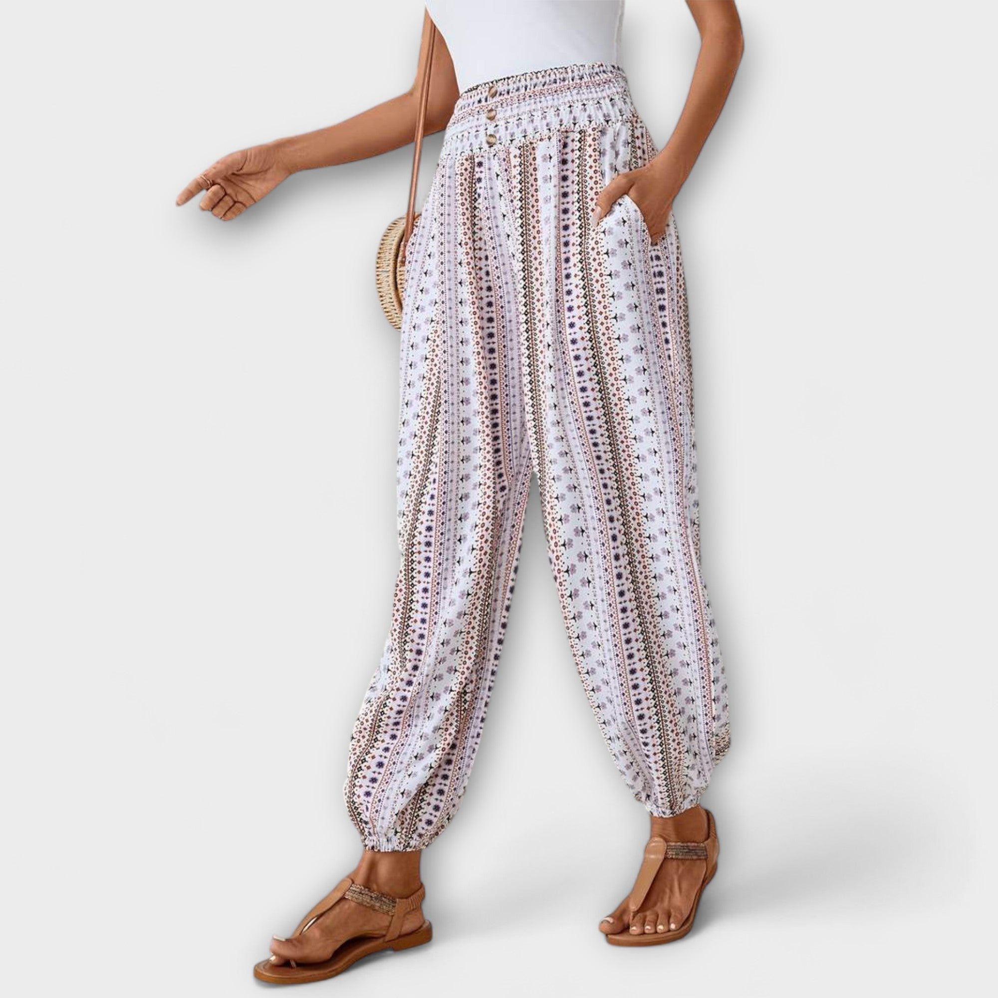 Louisa | Pantaloni con grafica etnica — 5