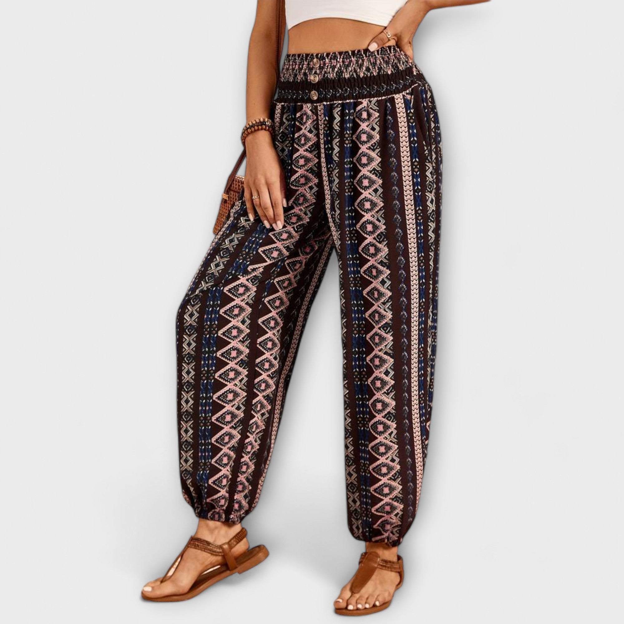 Louisa | Pantaloni con grafica etnica — 8