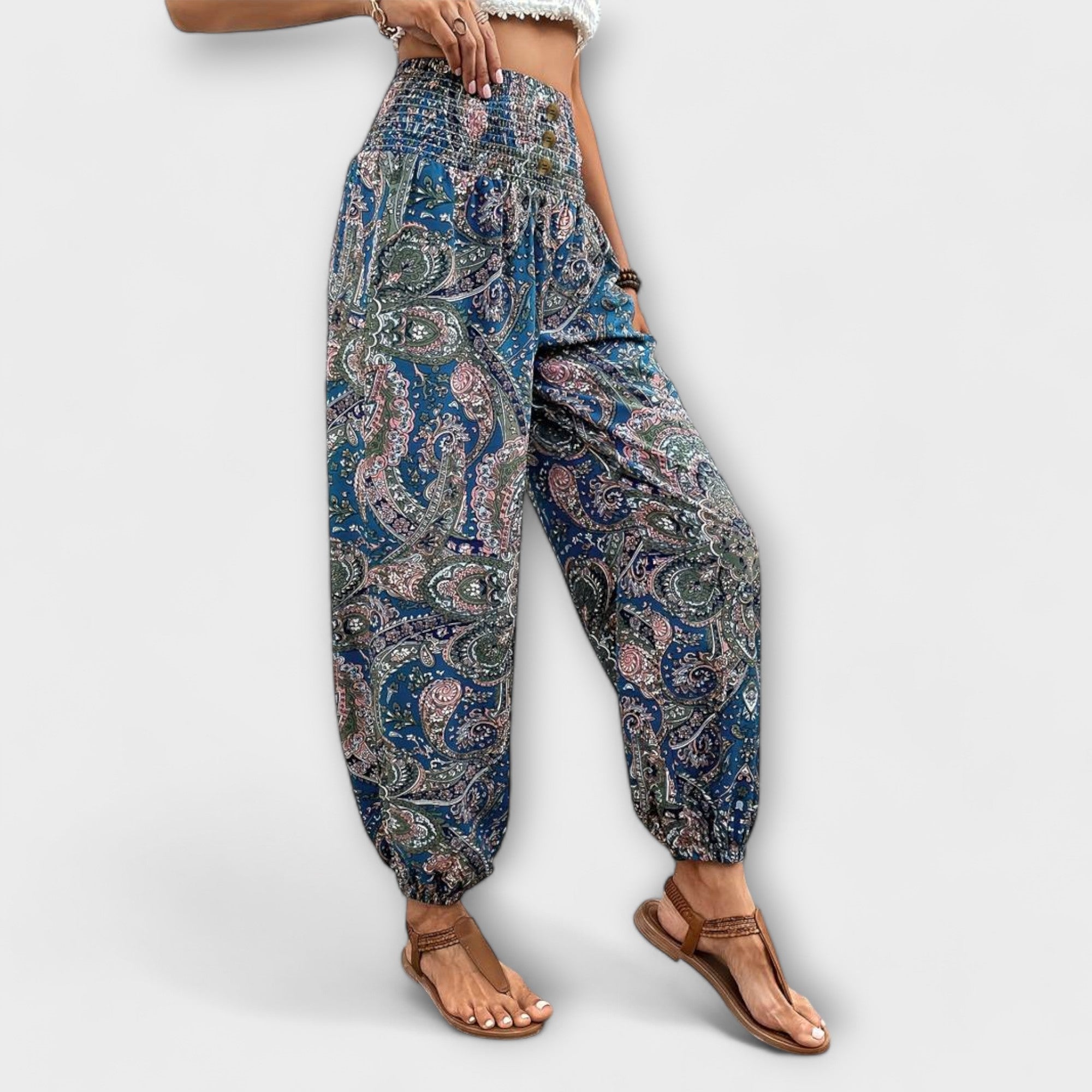 Louisa | Pantaloni con grafica etnica — 9
