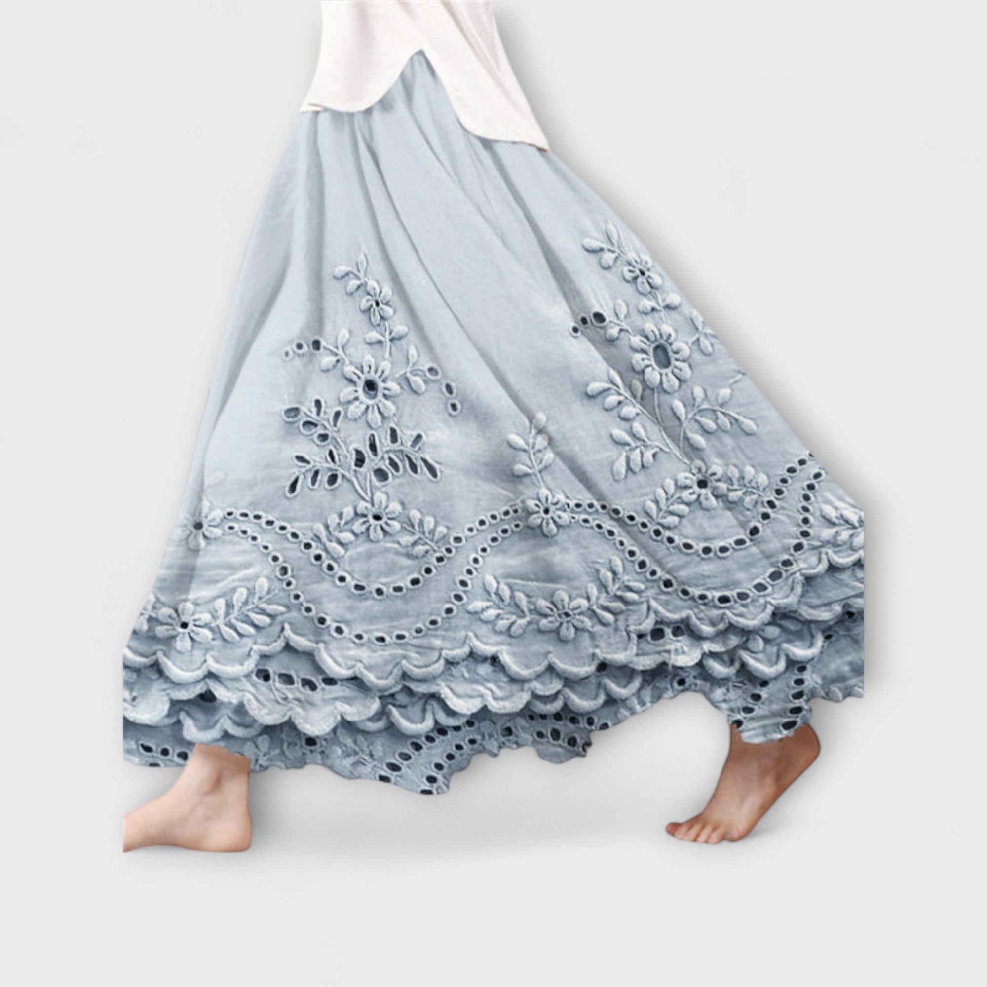Katharina | Gonna lunga Boho con ricamo — 1