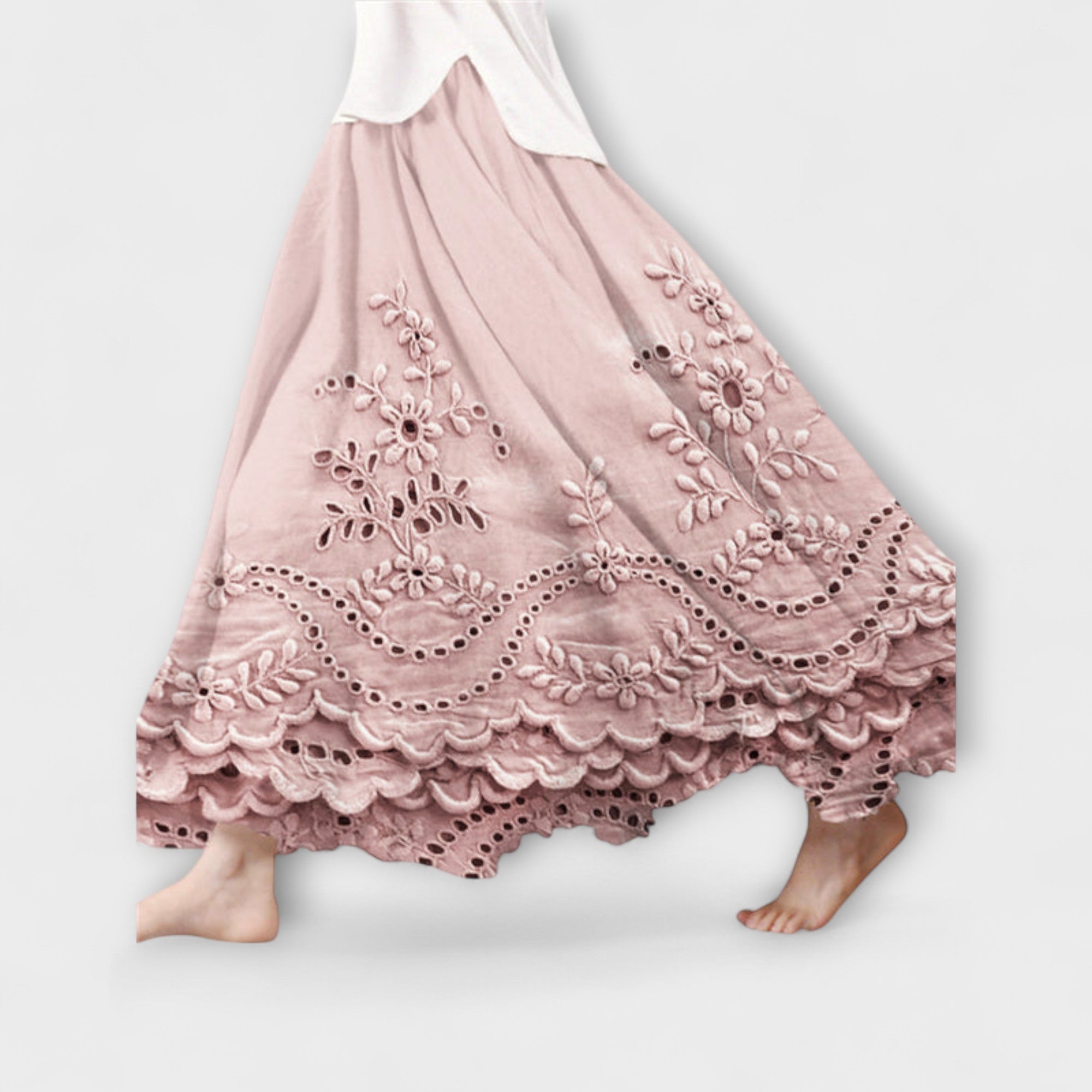 Katharina | Gonna lunga Boho con ricamo — 2