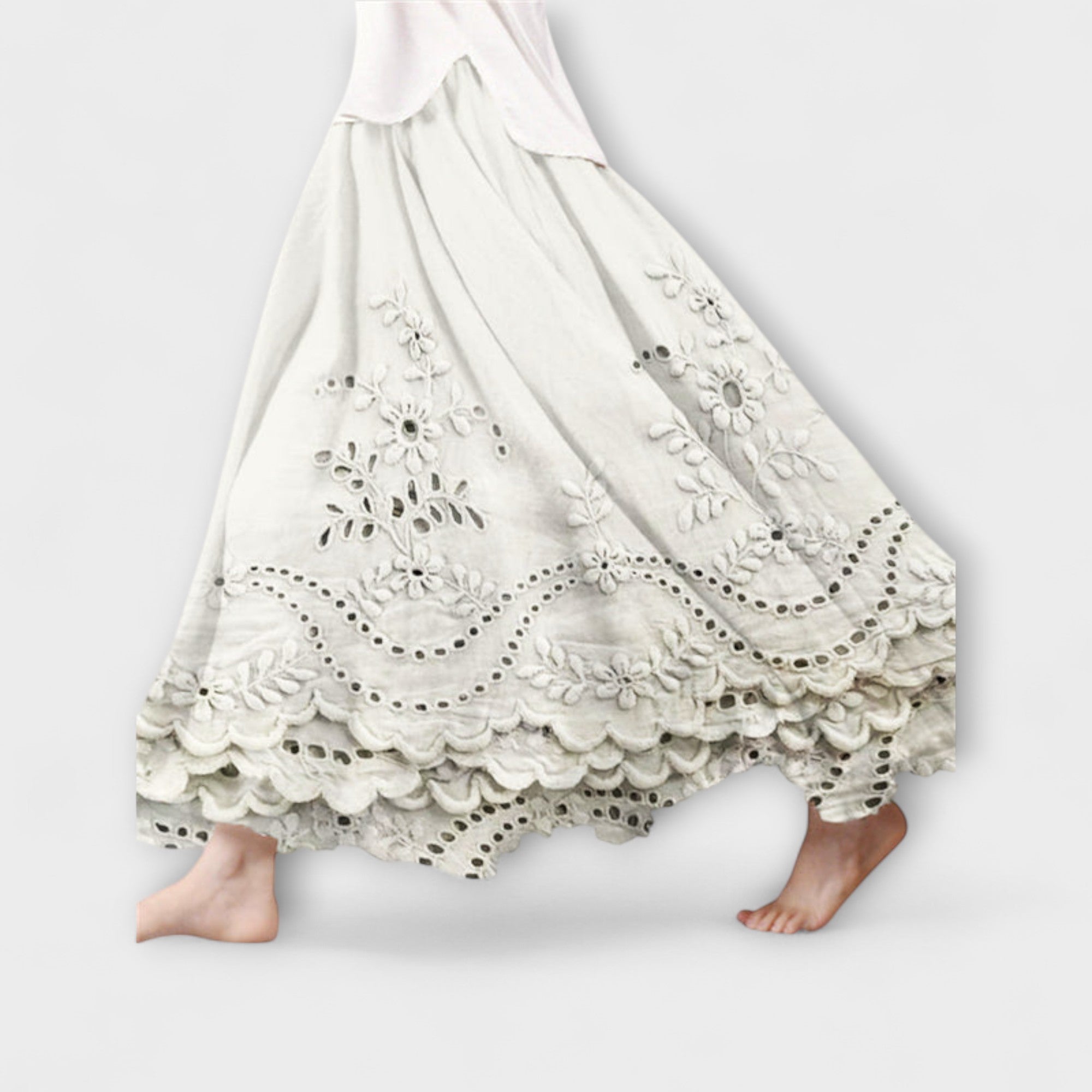 Katharina | Gonna lunga Boho con ricamo — 3