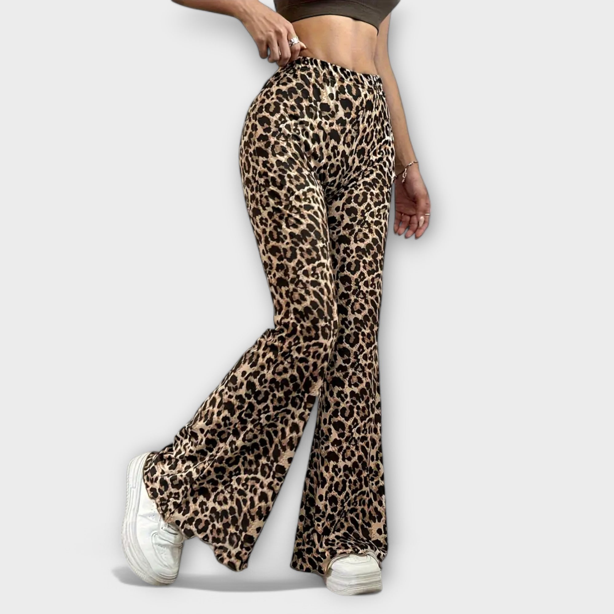 Jasmin | Pantaloni bootcut leopardati — 2