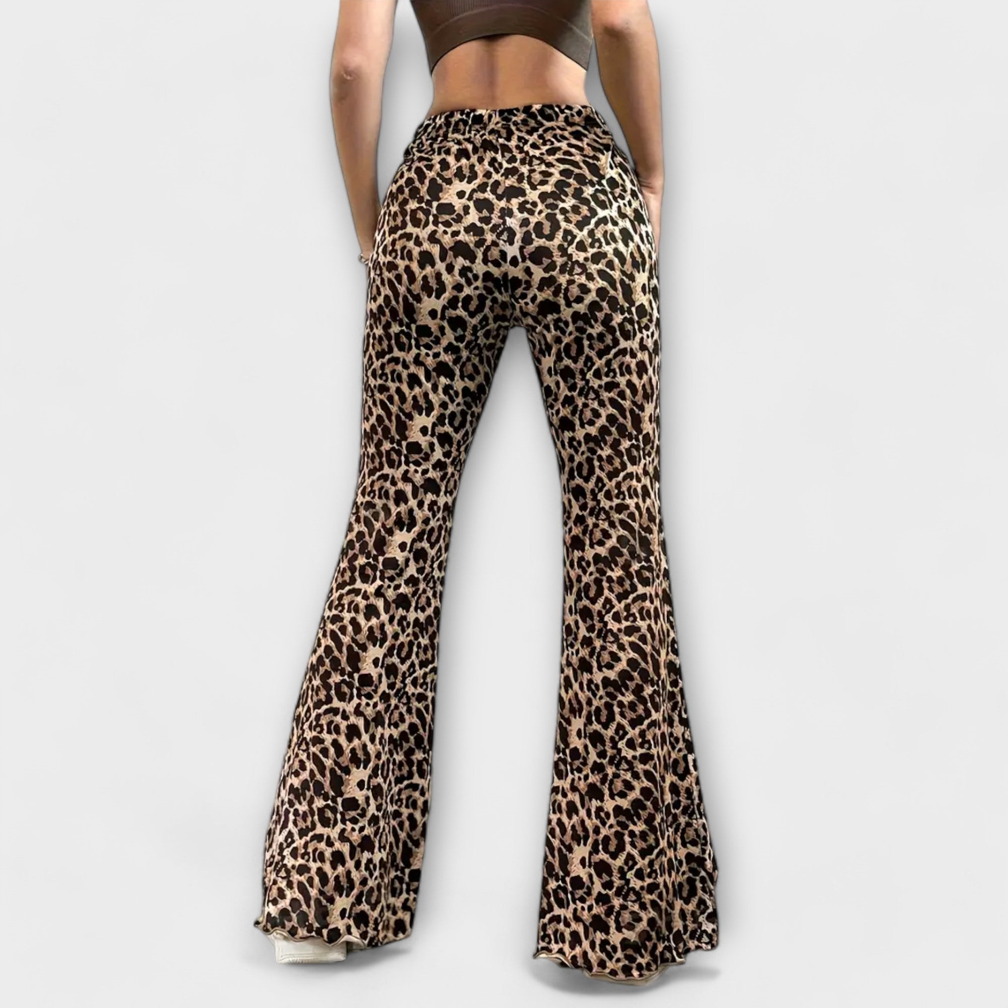 Jasmin | Pantaloni bootcut leopardati — 3