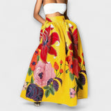 Ines | Gonna chic con motivo floreale a vita alta — 3