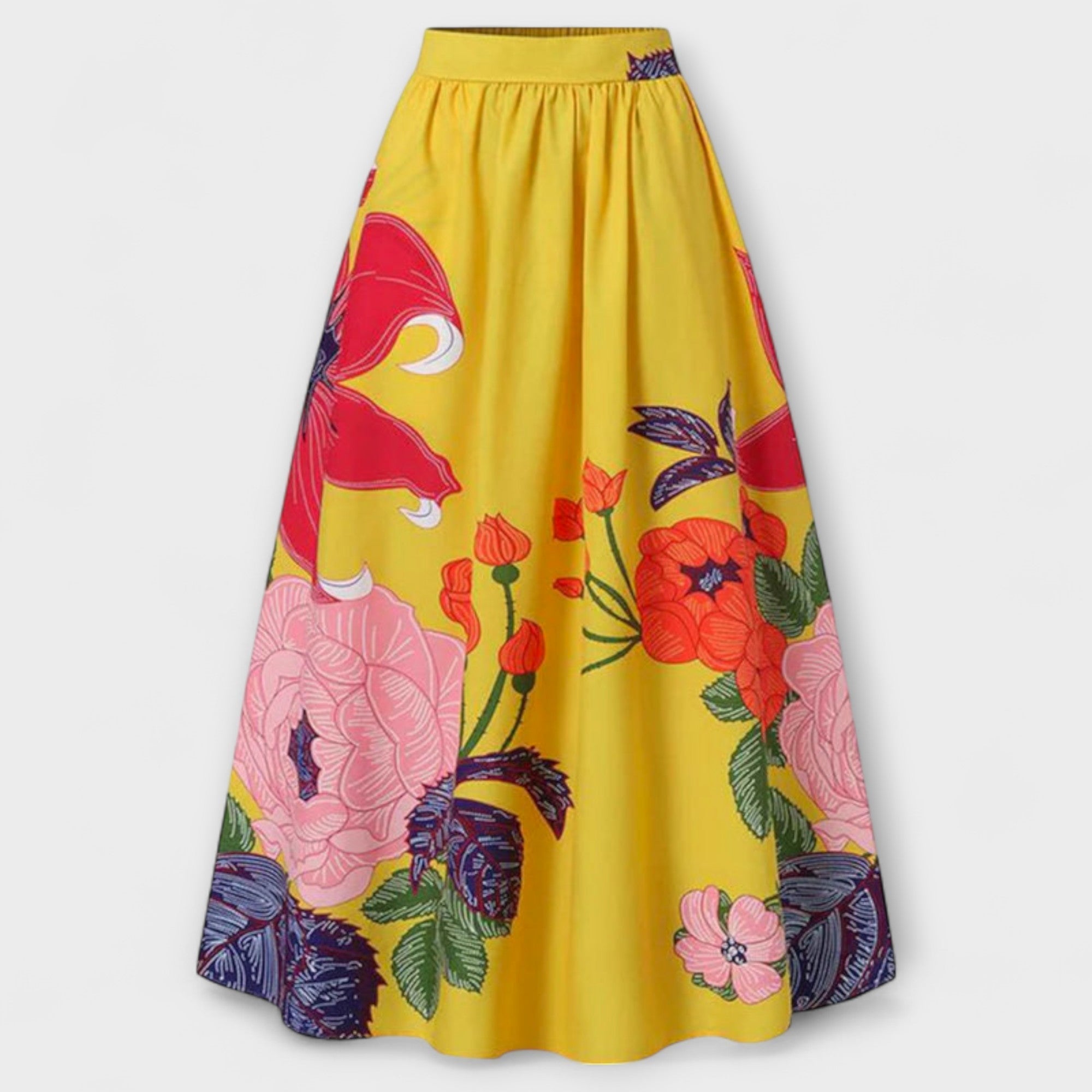 Ines | Gonna chic con motivo floreale a vita alta — 4
