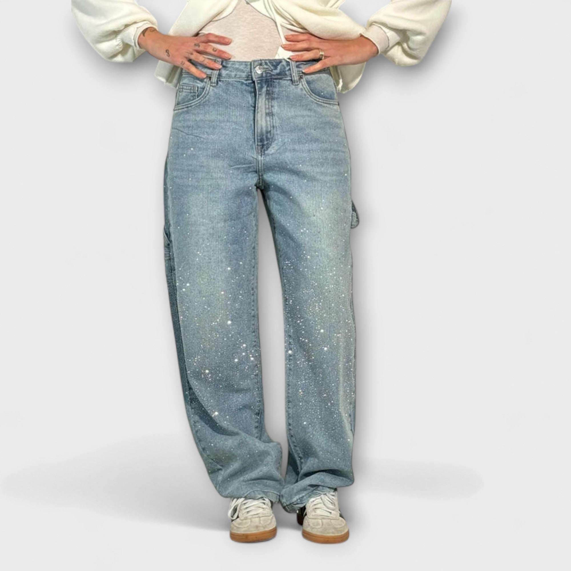 Marta | Jeans Shine dal taglio a palloncino in stile da lavoro — 3