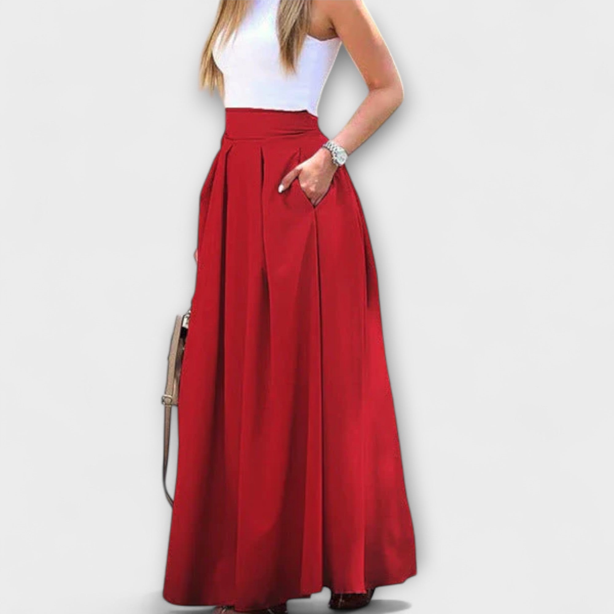 Rosemarie | Gonna lunga elegante a vita alta — 1