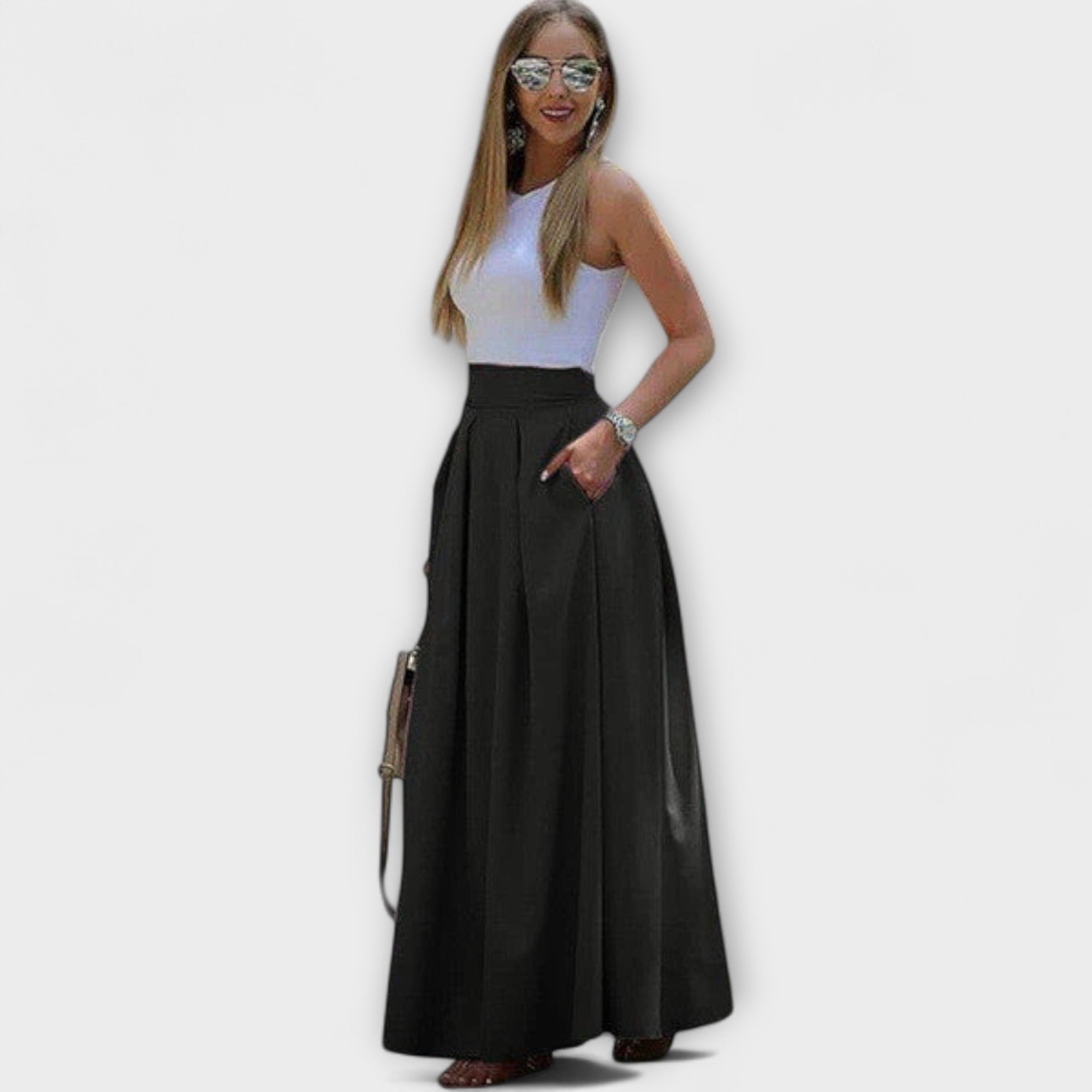 Rosemarie | Gonna lunga elegante a vita alta — 2