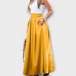 Rosemarie | Gonna lunga elegante a vita alta — 4