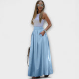 Rosemarie | Gonna lunga elegante a vita alta — 5