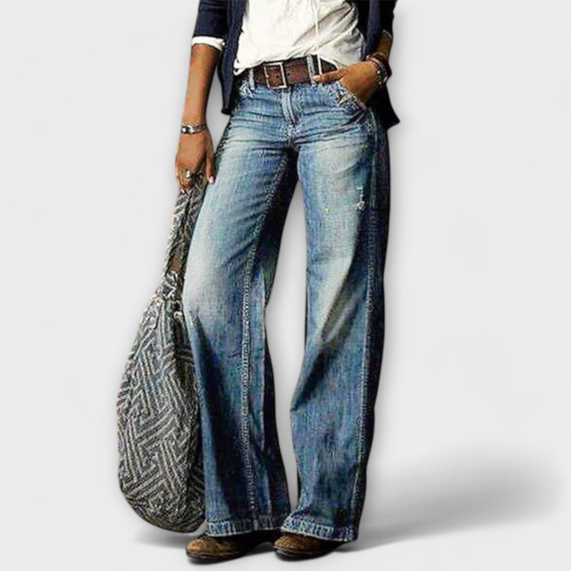 Amelie | Pantaloni in denim a gamba ampia — 1