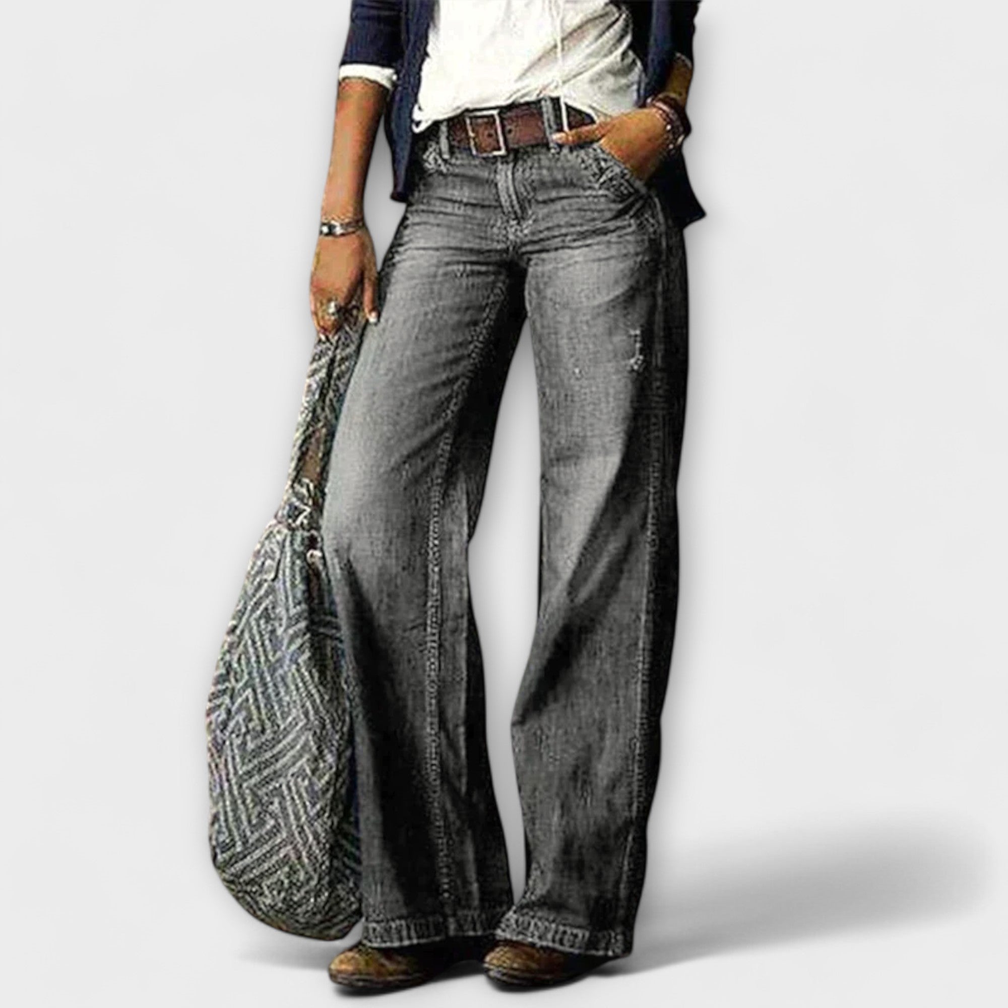 Amelie | Pantaloni in denim a gamba ampia — 3