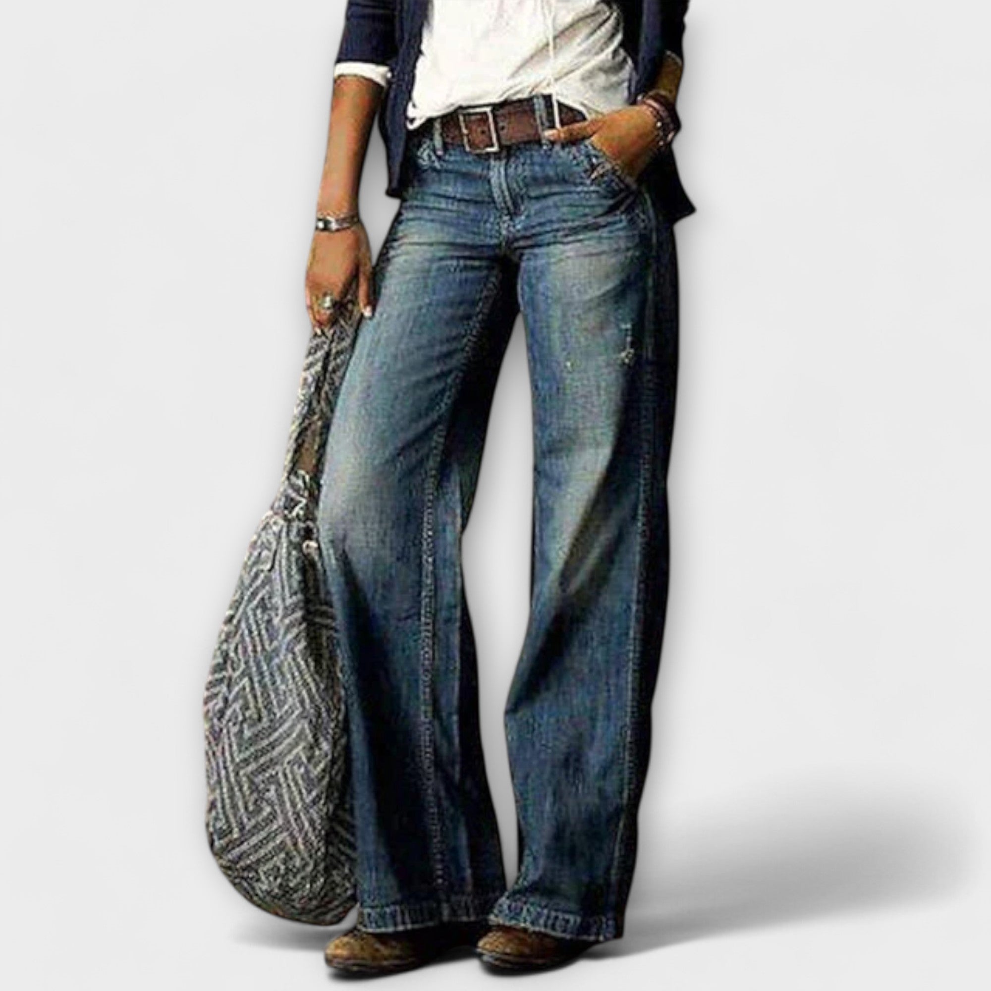 Amelie | Pantaloni in denim a gamba ampia — 4