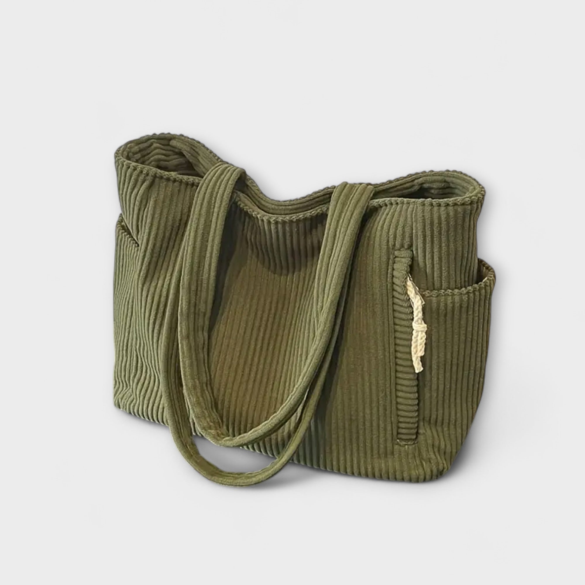 Sophia | Borsa tote in maglia a coste con dettagli in corda — 2