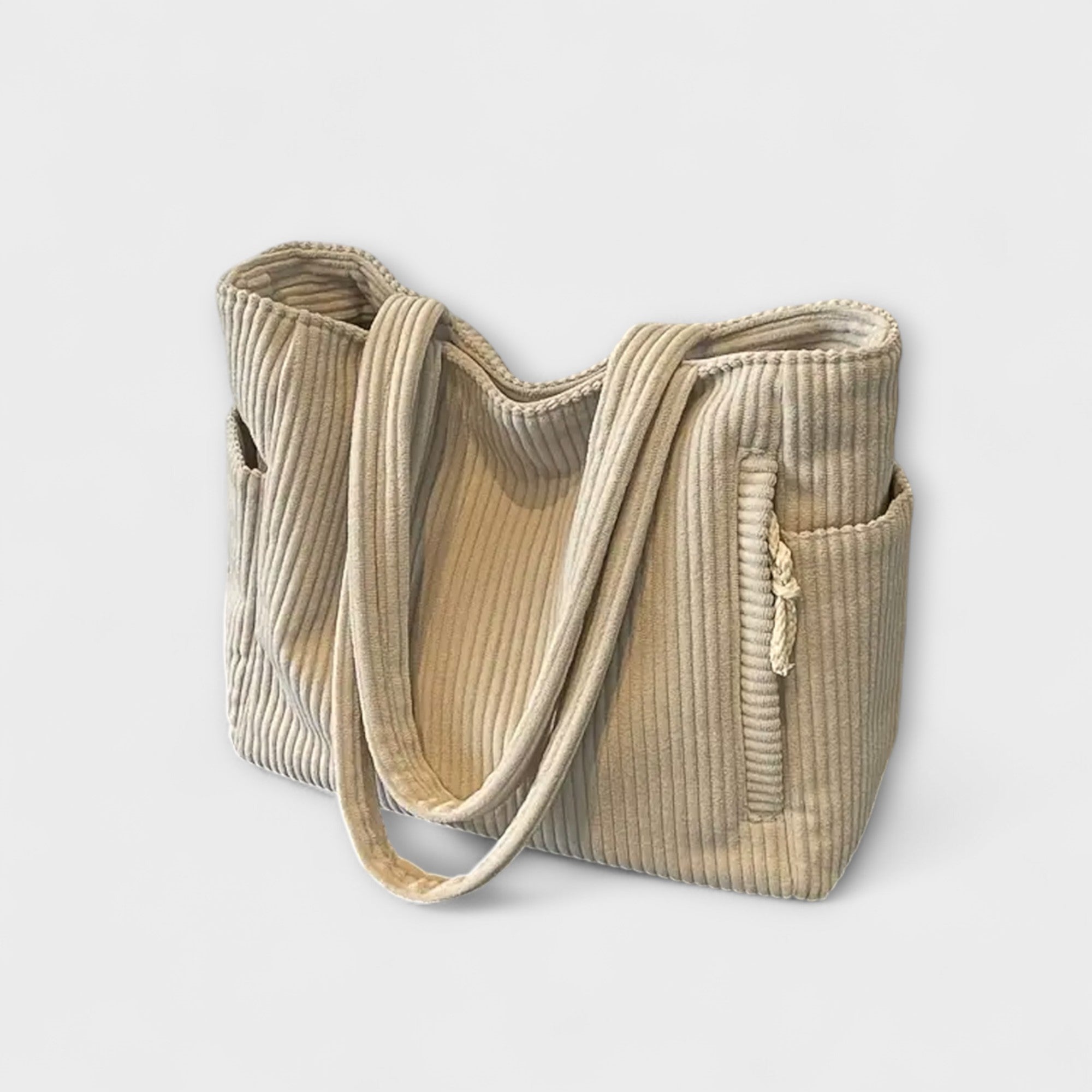 Sophia | Borsa tote in maglia a coste con dettagli in corda — 7