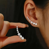 Gabriele | Lussuosi orecchini floreali con strass — 1