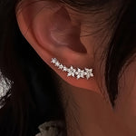Gabriele | Lussuosi orecchini floreali con strass — 2
