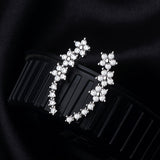 Gabriele | Lussuosi orecchini floreali con strass — 3